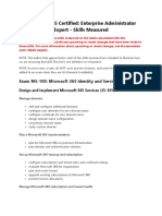 Microsoft 365 Certified: Enterprise Administrator Expert – Skills Measured