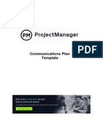 ProjectManager Communications Plan Template ND خطة اتصل المشروع