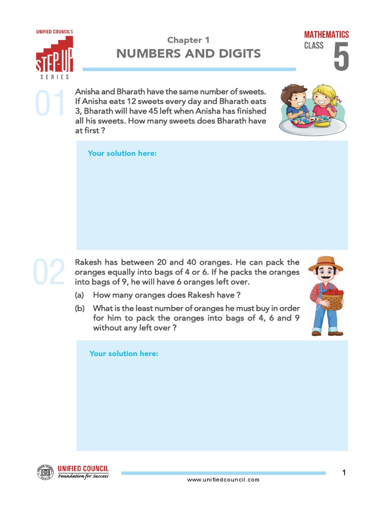 01st Set Step-Up Series Class 05 | PDF | Mathematics
