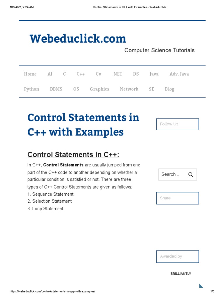 control-statements-in-c-with-examples-webeduclick1-pdf-control-flow