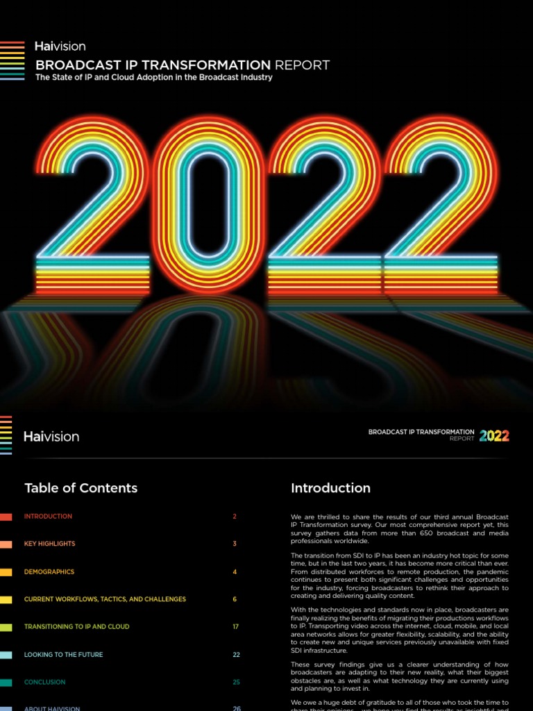 Broadcast IP Transformation Report 2022 4 | PDF | Internet | Streaming ...