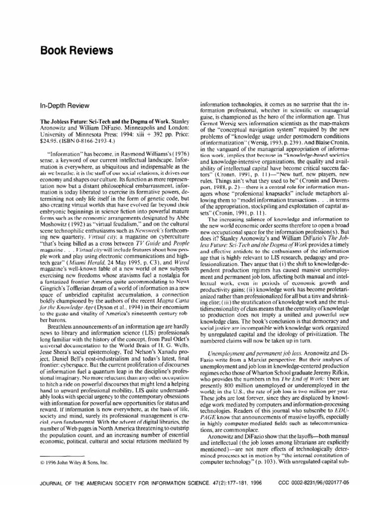 Frohman N 1996 PDF Libraries Librarian