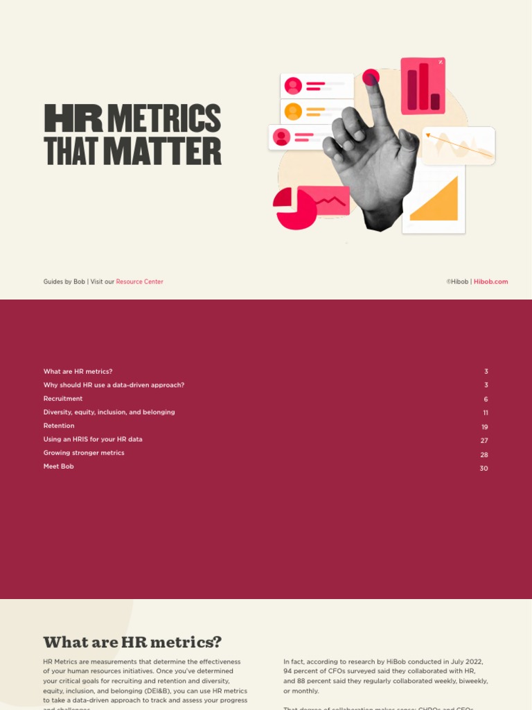 HiBob Guide To HR Metrics That Matter | PDF | Employee Retention | Salary