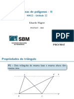 Áreas de triângulos e propriedades