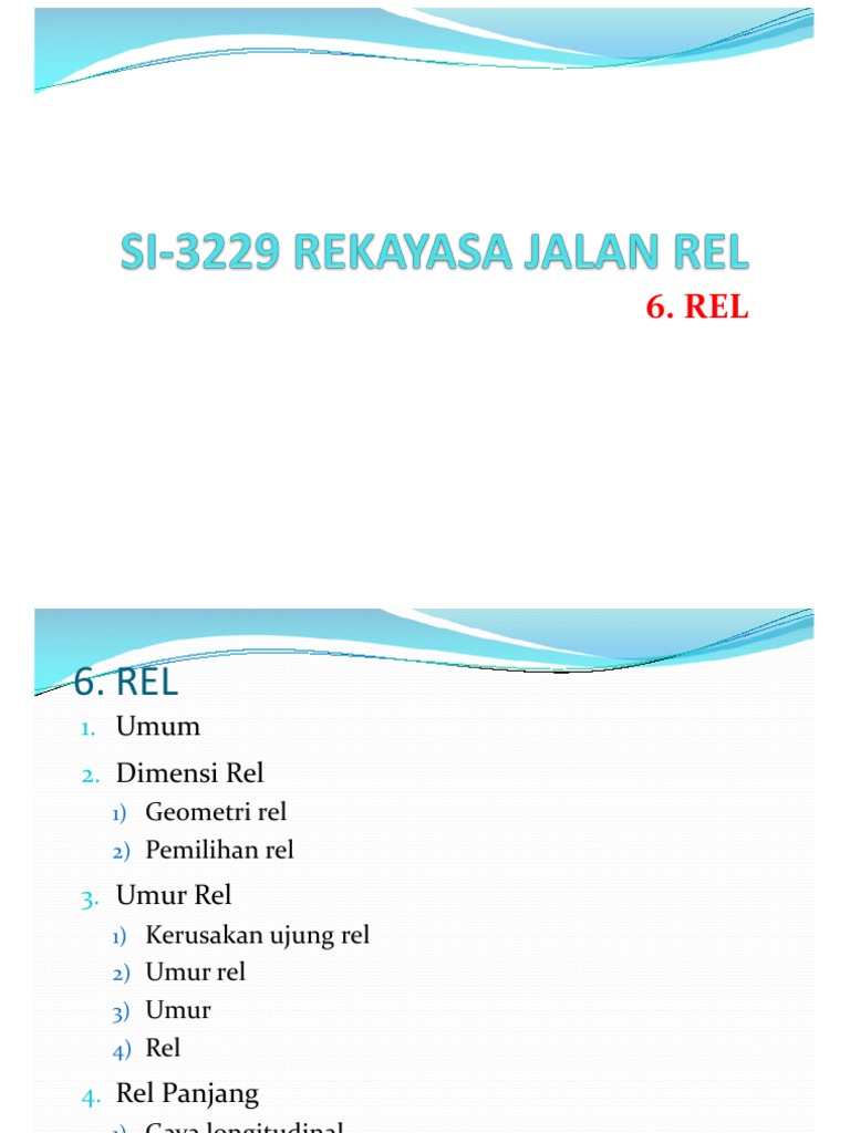 Dimensi dan Pemilihan Rel R54 | PDF | Sains & Matematika | Teknologi ...