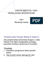 Bab 9 Metode Peubah Instrumental Dan Misspesifikasi Model