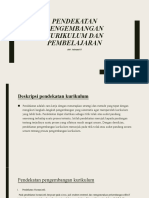 Pendekatan Pengembangan Kurikulum Dan Pembelajaran