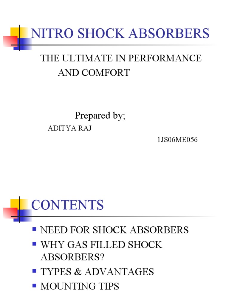 Nitro Shock Absorbers PDF Piston Vehicles