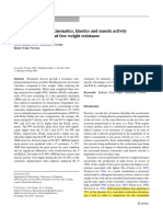 A Comparison of The Kinematics, Kinetics and Muscle Activity Between Pneumatic and Free Weight Resistance