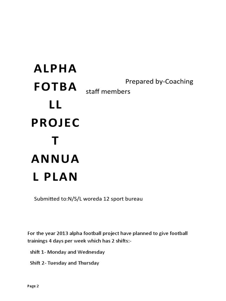 Annual Plan | PDF