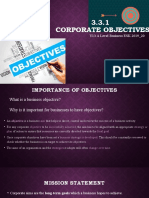 3.3.1 Corporate Objectives