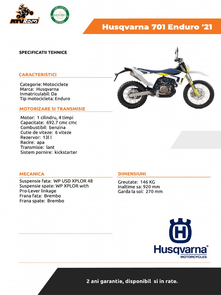 Husqvarna 701 Enduro. 110 | PDF