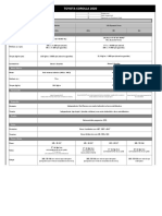 Novo Corolla 2020 Ficha Tecnica