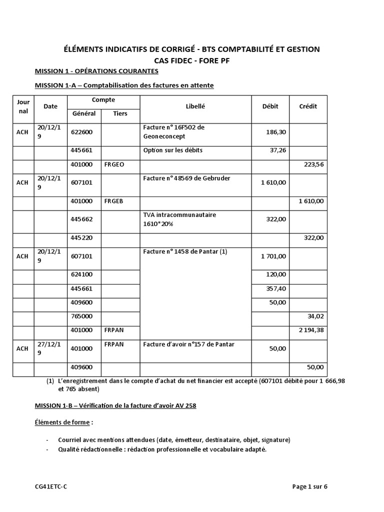 Exemples de Journal Comptable BTS | PDF | Taxe sur la valeur ajoutée ...