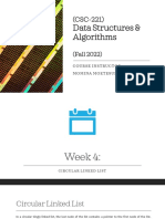 CSC-221 Data Structures & Algorithms Circular Linked List