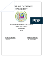 Maharshi Dayanand University: Bachelor of Computer Applications