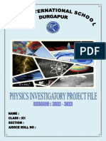 219physics Investigatory Project Format