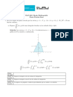 Cálculo Multivariable: Pauta Prueba Final