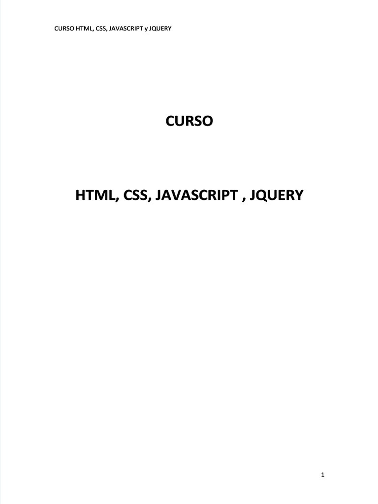 PDF Curso HTML Css Js Compress | PDF | HTML | Internet y web