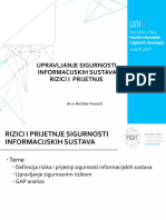 ISBT - Rizici I Prijetnje Informacijskih Sustava