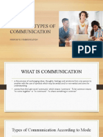 TYPES OF COMMUNICATION LESSON 2