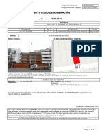 Ejemplo de Certificado de Numeración