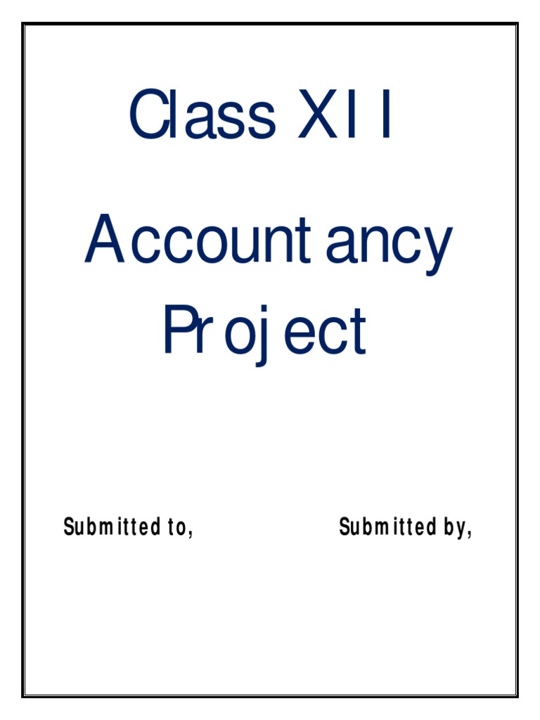 Accountancy Project Work - XII | Download Free PDF | Working Capital ...