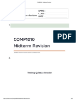 COMP1010 - Midterm Revision