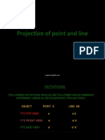 Projection of points and lines engineering