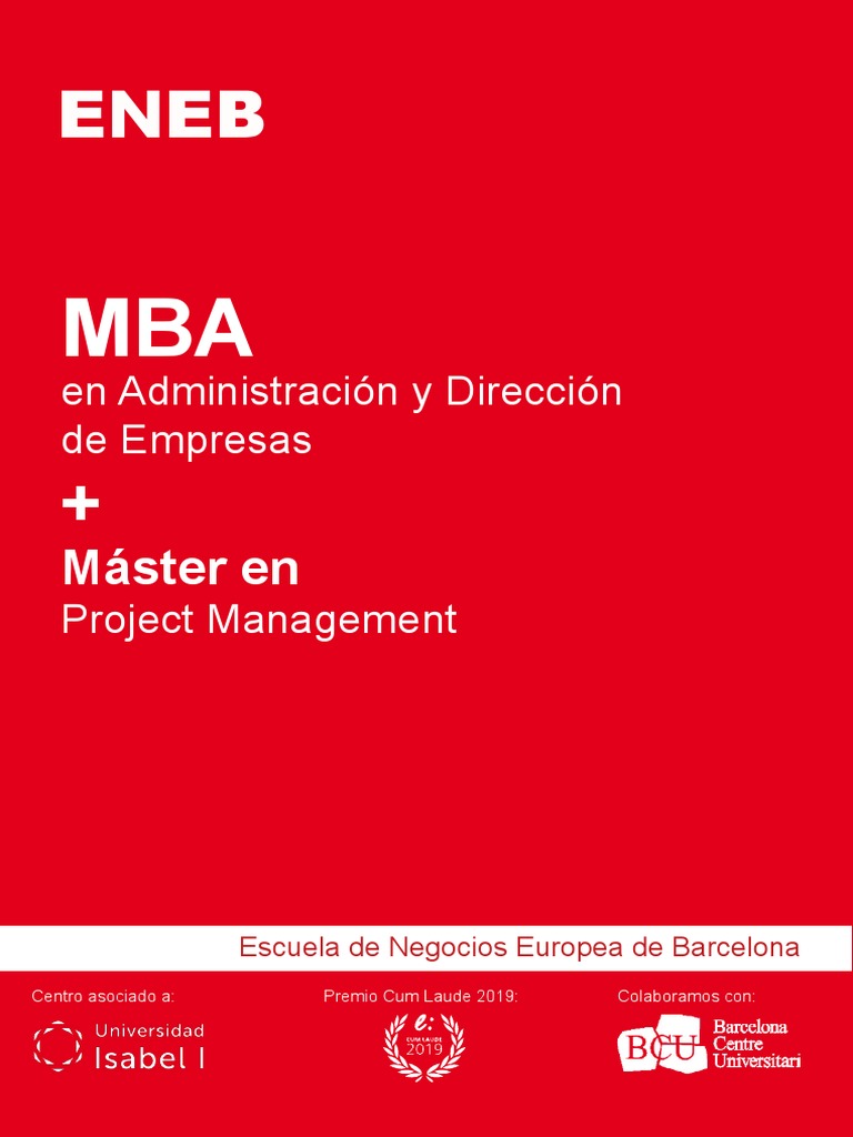 Eneb Mba Máster En Project Management Pdf Máster En