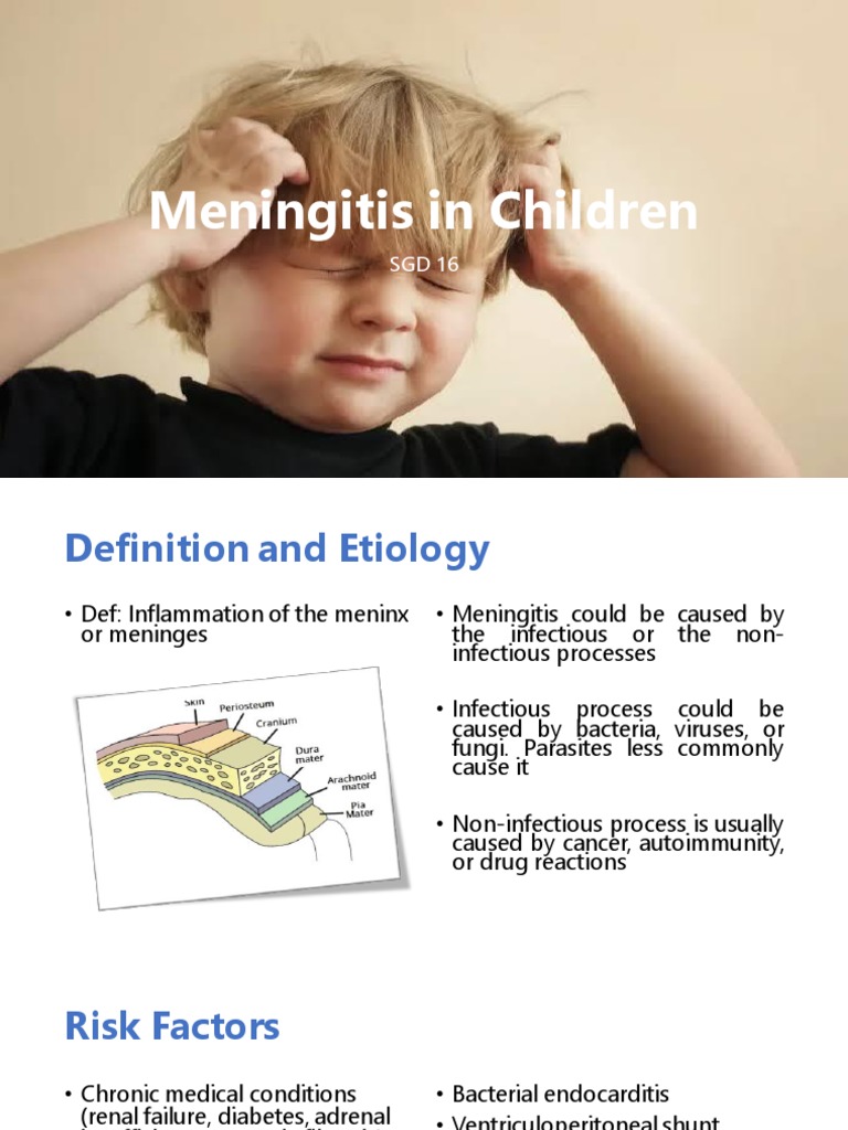 Meningitis in Children PDF Meningitis Nervous System