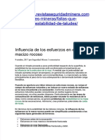 PDF Influencia de Los Esfuerzos en El Macizo Rocoso Compress