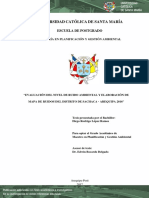 Evaluacion Del Nivel de Ruido Ambiental y Elaboracion de Mapa de Ruidos Del Distrito de Sachaca Arequipa 2016