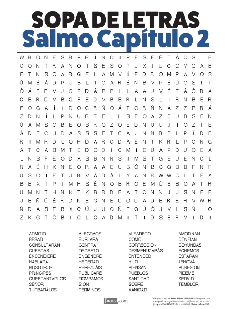 Salmo 2 Sopa de Letras | PDF