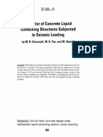 Behavior of Concrete Liquid Containing Structures Subjected To Seismic Loading