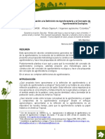 Aproximación a La Definición de Agroforestería y Al Concepto de Agroforestería Ecológica