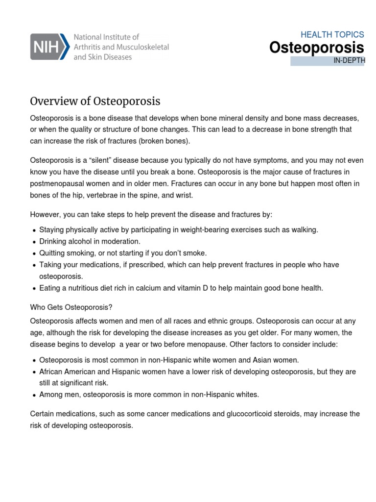 Osteoporosis en PDF Osteoporosis Vitamin D