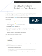 Pages For Mac: Add Watermarks and Background Objects in A Pages Document