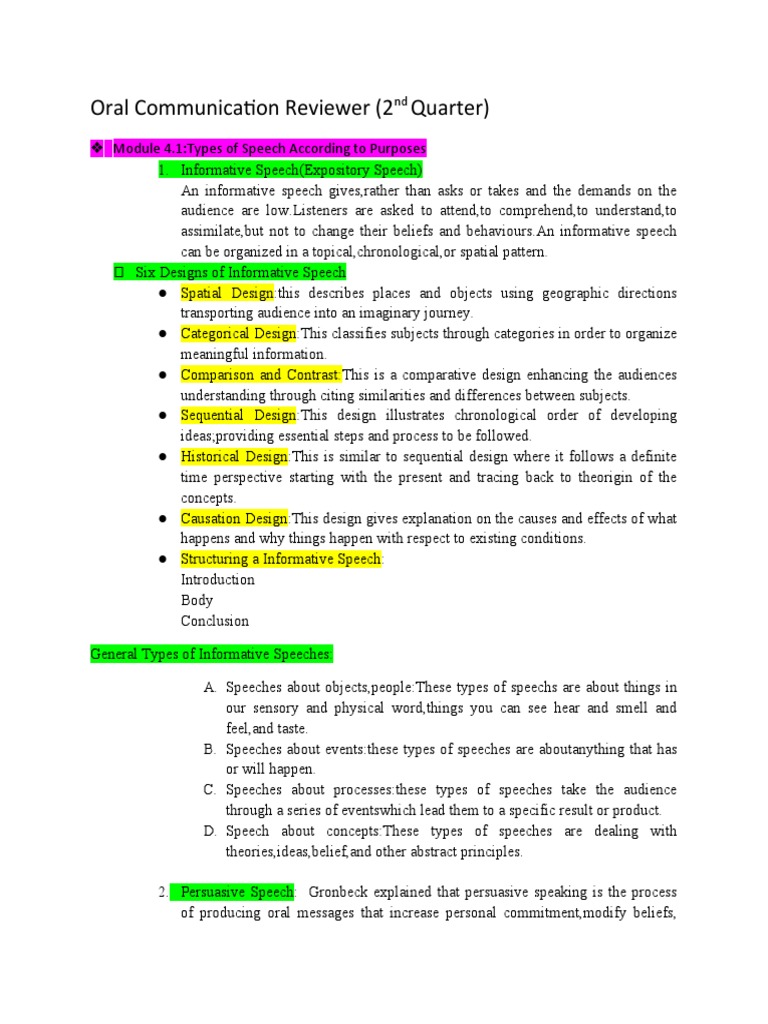 Oral Communication Reviewer Finals PDF Persuasion Conversation
