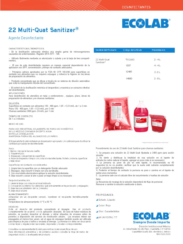 22 MultiQuat SanitizerHoja Tecnica PDF