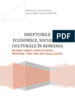 Drepturile Economice, Sociale Și Culturale În România