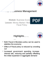 Money Market Monetary and Fiscal Policy Converted