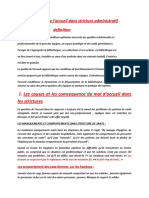 Les Probleme de L'accueil Dans Stricture Administratif