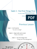 Kuliah - 03 - Habit 3 - Put First Thing First