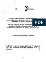 Proceso selectivo para o ingreso no corpo auxiliar da Xunta de Galicia, subgrupo C2