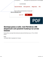 Ibovespa Passa A Subir, Mas Petrobras e BB Despencam Com Possível Mudança Na Lei Das Estatais