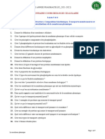 Exercices BioCell Lecon3 La Membrane Plasmique