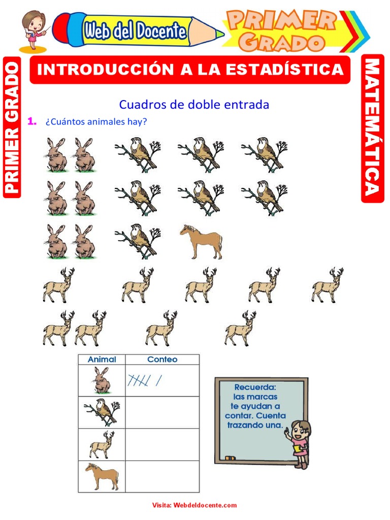 Introducción A La Estadística para Primer Grado de Primaria | PDF