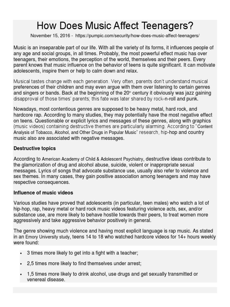 How Does Music Affect A Person