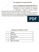 Resumo Geral Da Linguagem de Programação PHP